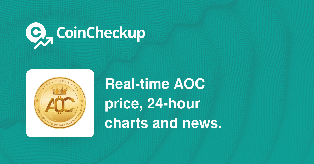 Alpha Omega Coin Price Today Market Cap AOC Price Chart