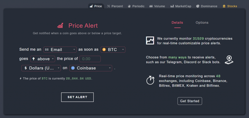 Cryptocurrency Alerting