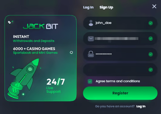 jackbit registration window