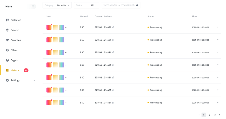 How to deposit NFTs to the Binance NFT marketplace