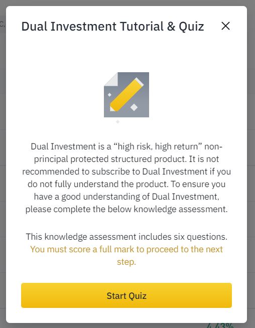 Binance Dual investment Quiz Answers - Earn Free BNB