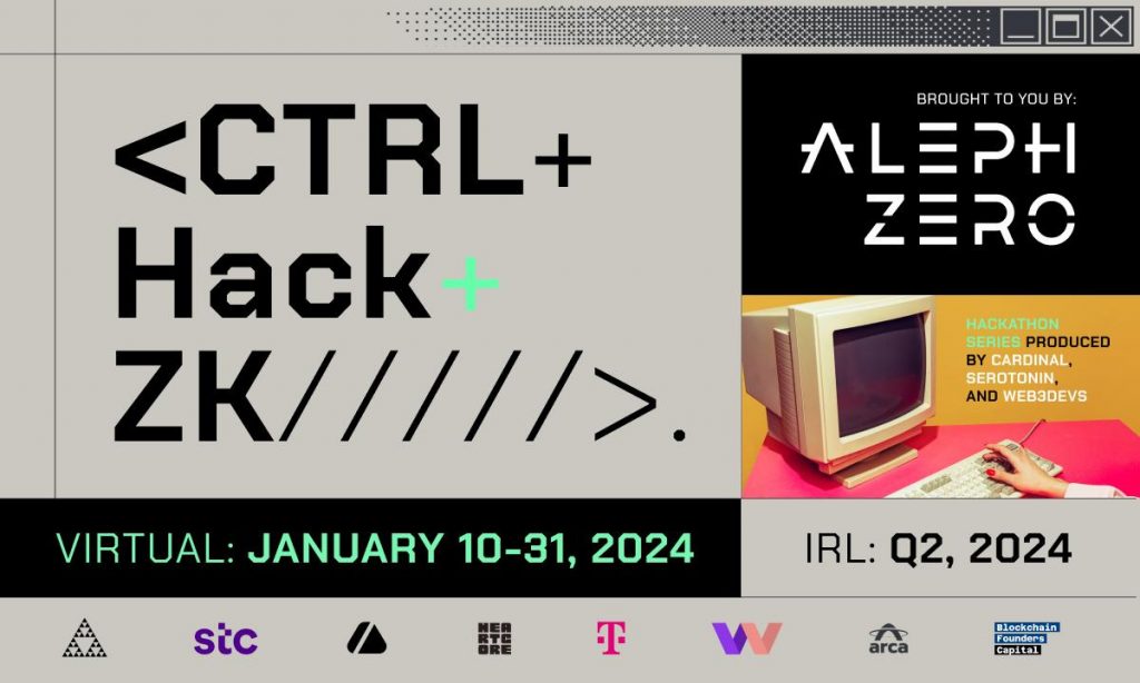 Des partenaires majeurs rejoindront le prochain hackathon Aleph Zero CTRL+Hack+ZK