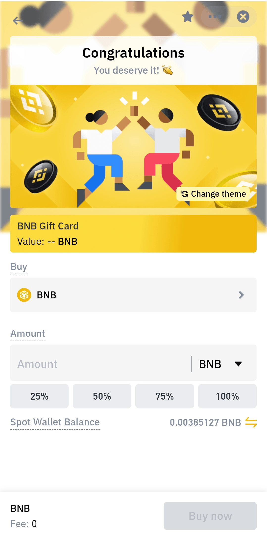 Binance gift card