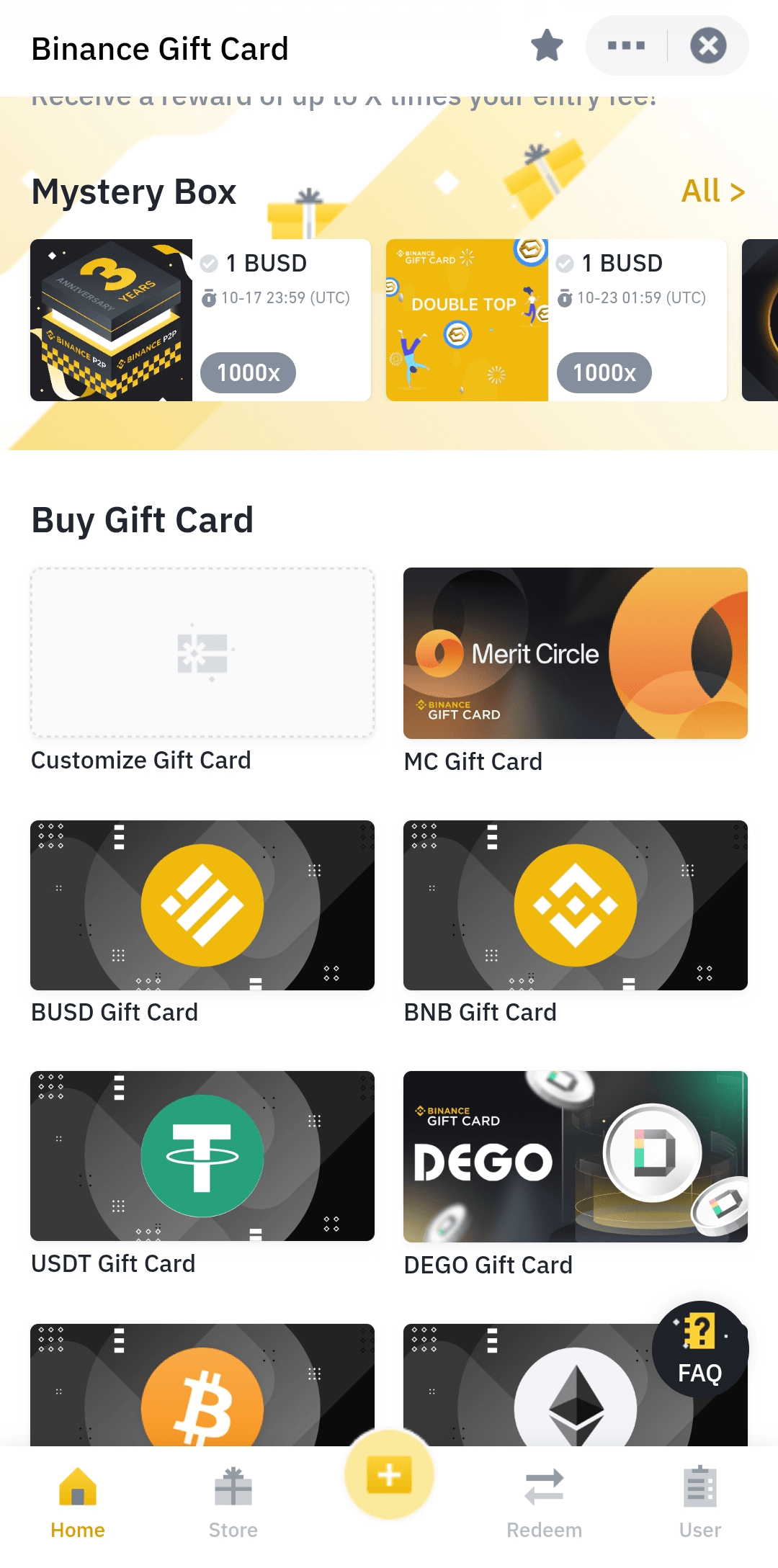 Binance app gift card
