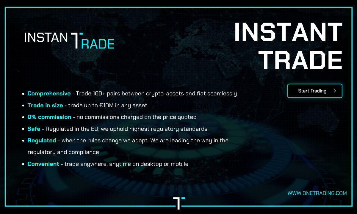 One Trading Launch Instant Trade – CoinCheckup Blog