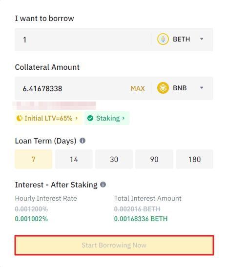 crypto borrowing confirmation on Binance Loans