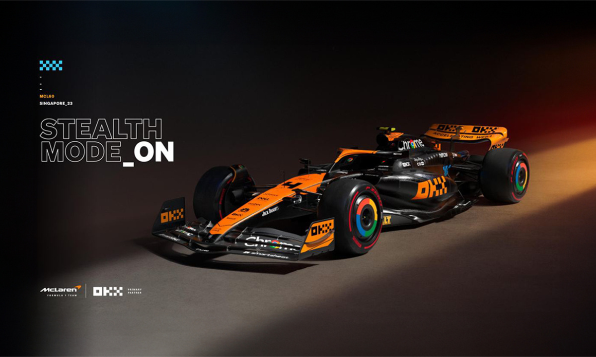 OKX Switch McLaren MCL60 Race Car To Stealth Mode For The Singapore Grand Prix – CoinCheckup Blog
