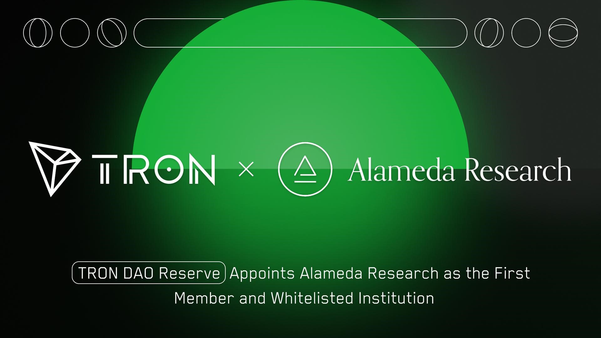 The TRON DAO Reserve has announced Alameda Research as the first Member and Whitelisted Institution to mint Decentralized USD (USDD).