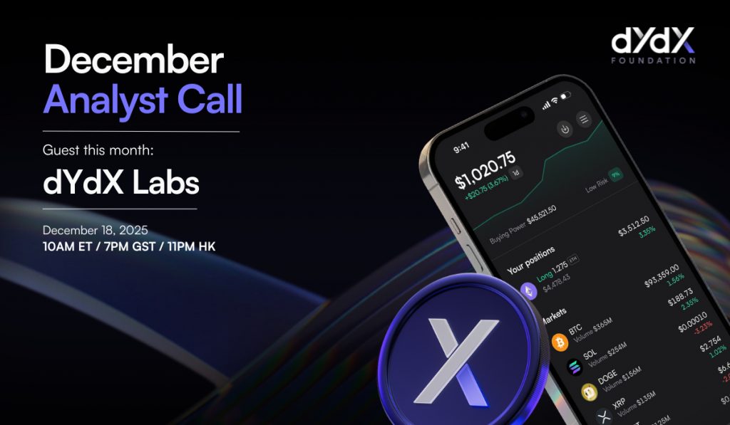 dYdX Shares Key Highlights from December Analyst Call