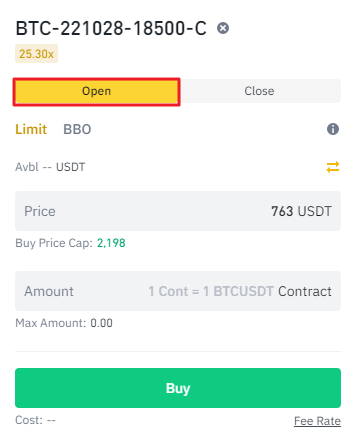 Buy a crypto option on Binance Options