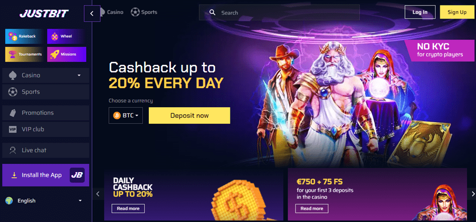 JustBit Casino is one of the best Ethereum casinos in 2024