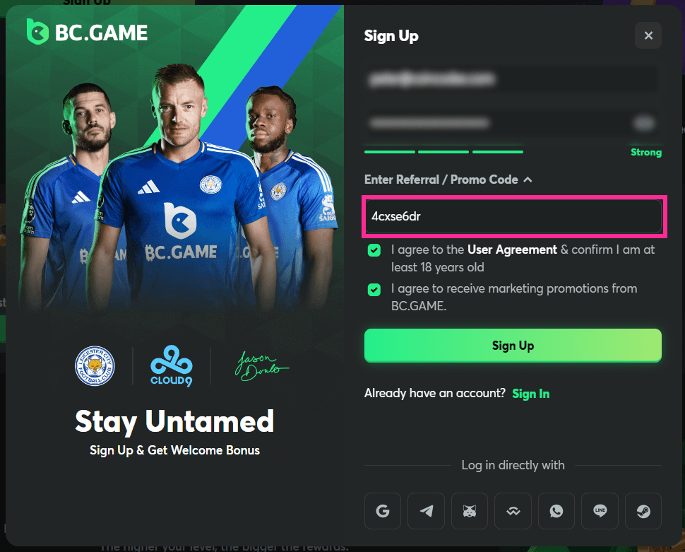 bc.game registration promo code