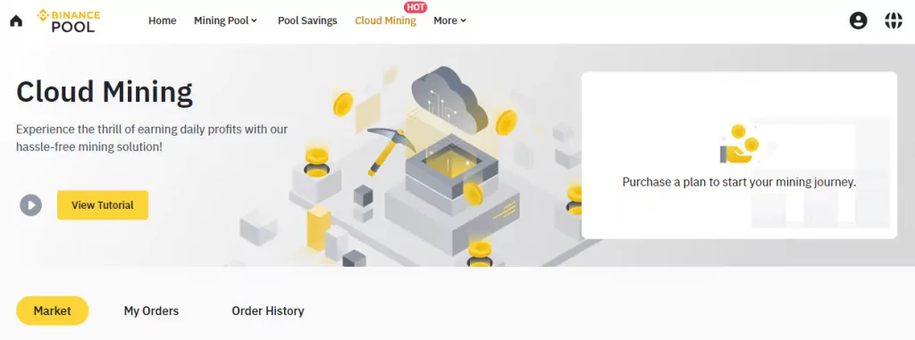 Binance Pool mining page 