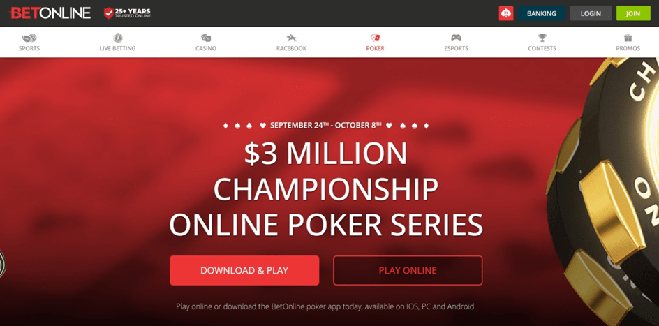 Betonline poker website