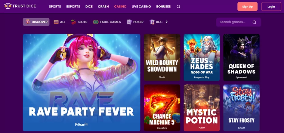 TrustDice Casino is one of the best crypto and Bitcoin casinos in September 2024