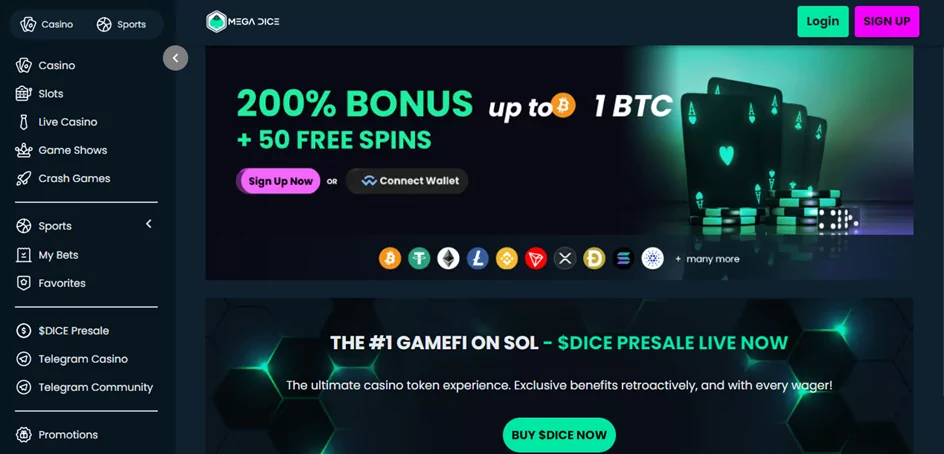 MegDice Casino is one of the best VPN-friendly crypto casinos in 2024