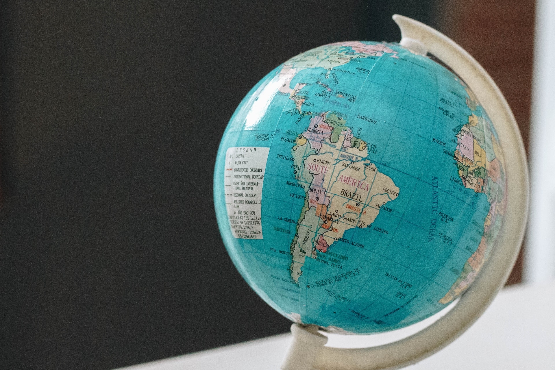 Latin America earth globe